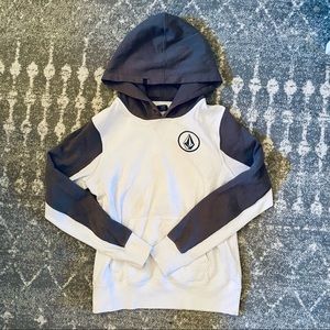 Volcom gray and white winter hoodie